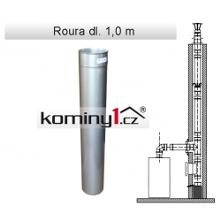 Nerezové komínové vložky - rovný díl dl. 1,0m - 0,6 mm