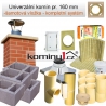 Komín s větrací šachtou CJ BLOK 160/90, výška 5,28 m