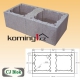 Komínová tvárnice CJ Blok - keramzitová 77x38x24 cm dvouprůduchový komín