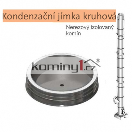 Kondenzační jímka kruhová - pro nerezové izolované komíny s 25 mm izolací
