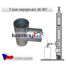 Nerezové komínové vložky - odbočka 90 st., 1,0 mm