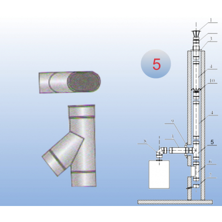 Oválná odbočka 45° v rozměru 120 x 180 mm v tl. 1 mm