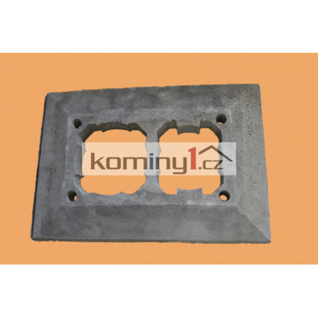 Krakorcová deska KPP1216+1820 pro dvouprůduchový komín