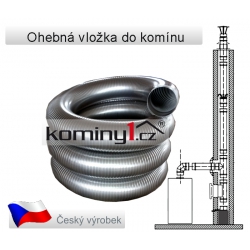 Flexi komínová nerezová vložka v pr. 160 mm  (v tl. 0,4 mm) - pevná paliva v délce 0,70 m